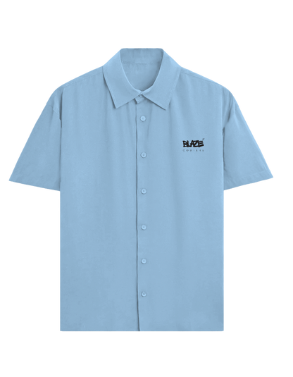 Light blue shirt with Blaze logo