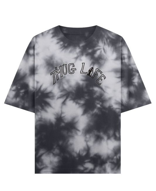 Tie-dye t-shirt with 'Thug Life'