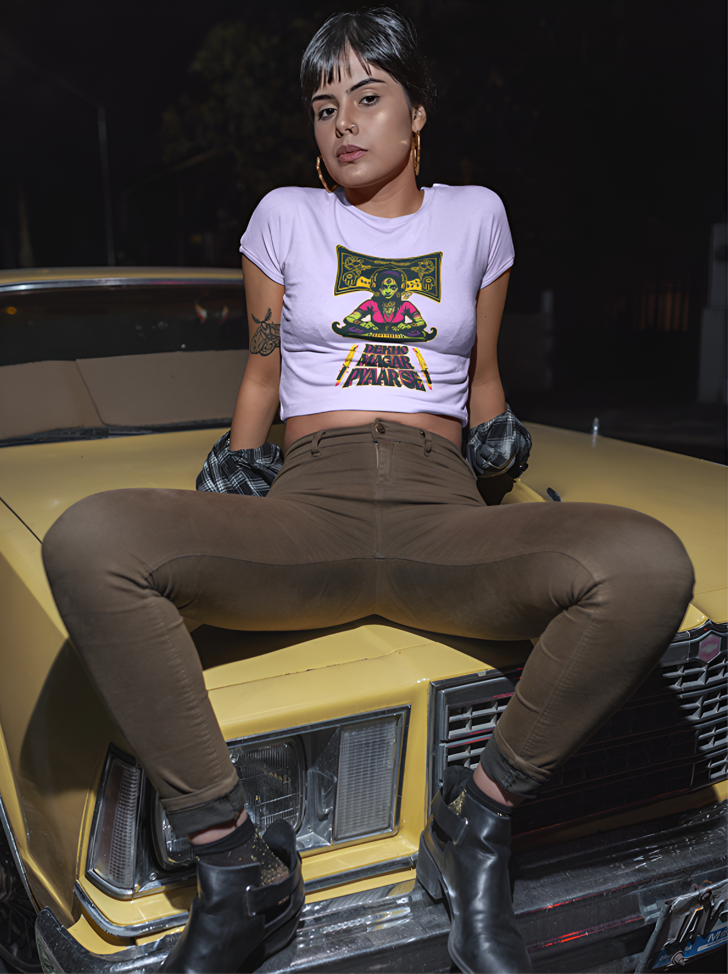 At Your Own Risk Cropped Tee