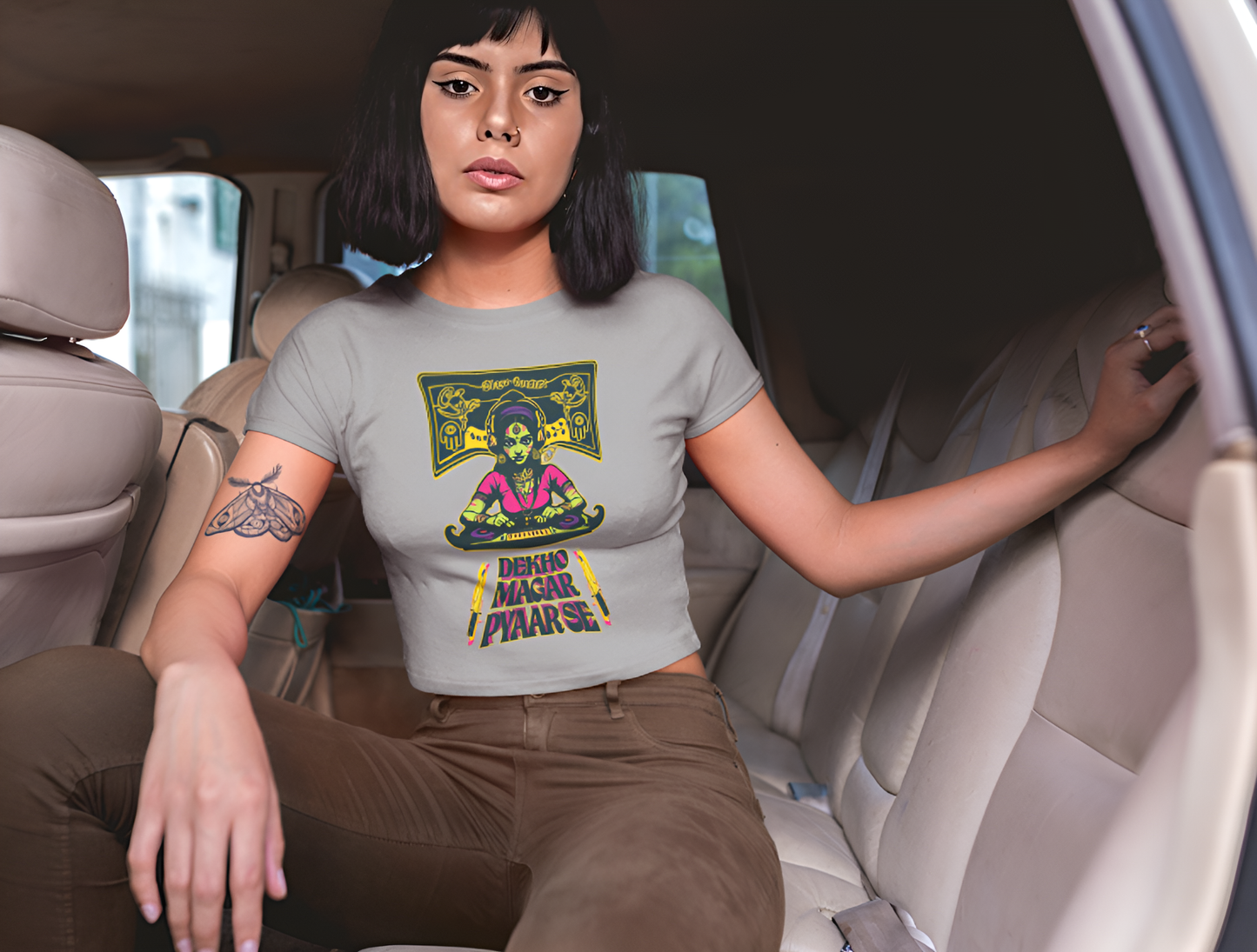 At Your Own Risk Cropped Tee