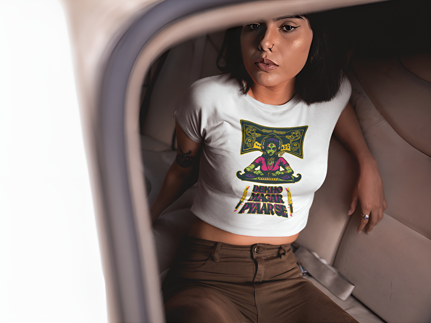 At Your Own Risk Cropped Tee