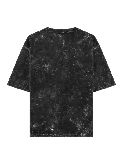 Black marble-patterned t-shirt